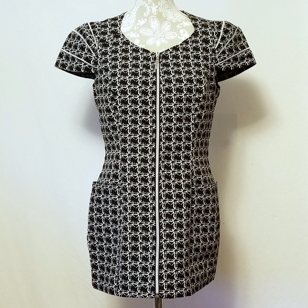 Simon Chang High Heel Shoe Print Jacket/Dress Sz 6